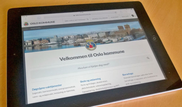 Oslo kommunes nye nettside har langt på vei oppnådd fokus på brukere og handling.  Foto: OBM