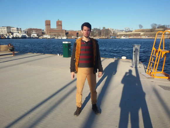 Here I am, safely in Oslo, in March 2015.  