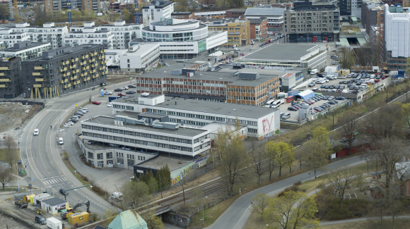 Her skal det nye NRK-hovedkvarteret bygges.  Det skal stå ferdig i 2023.  Foto: NRK: